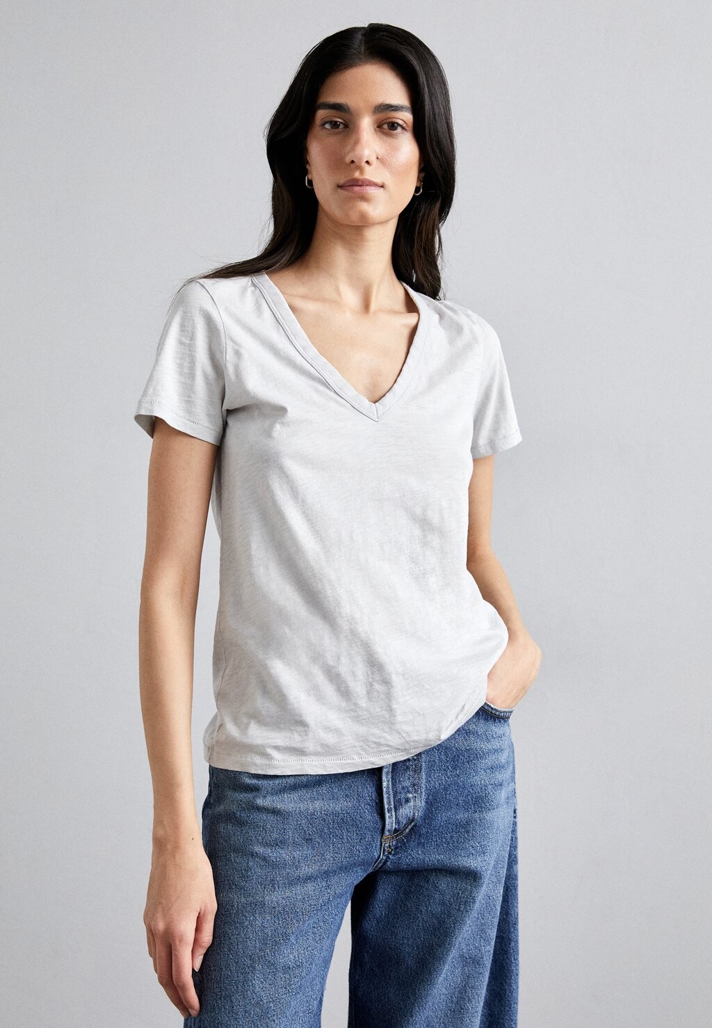 

Футболка базовая THE SLUB rag & bone, цвет grey