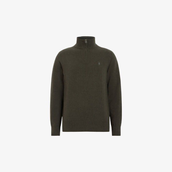 

Джемпер Kilburn с воротником-воронкой на молнии Allsaints, зеленый