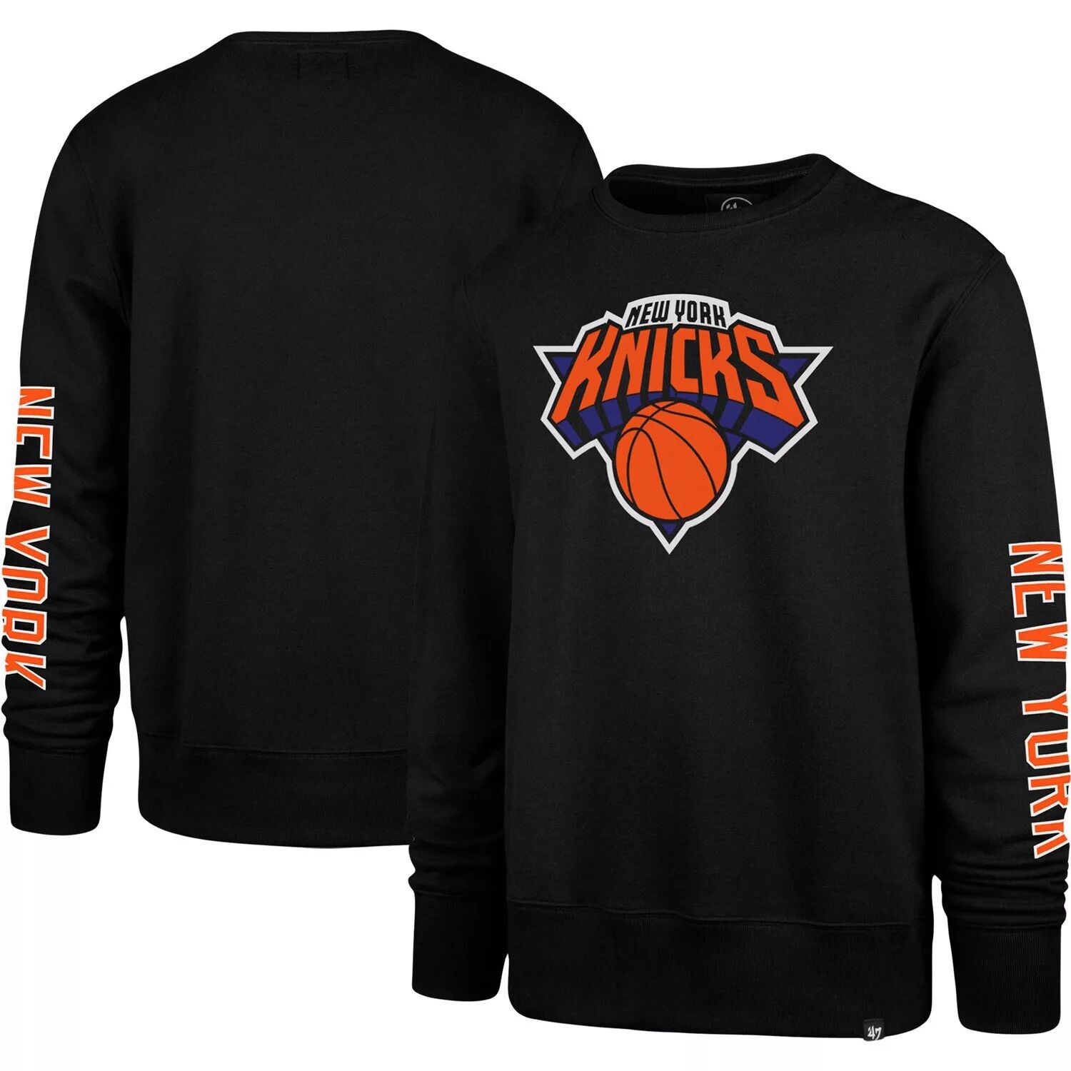 

Мужской черный пуловер с двумя торфяными заголовками '47 New York Knicks 2022/23 City Edition