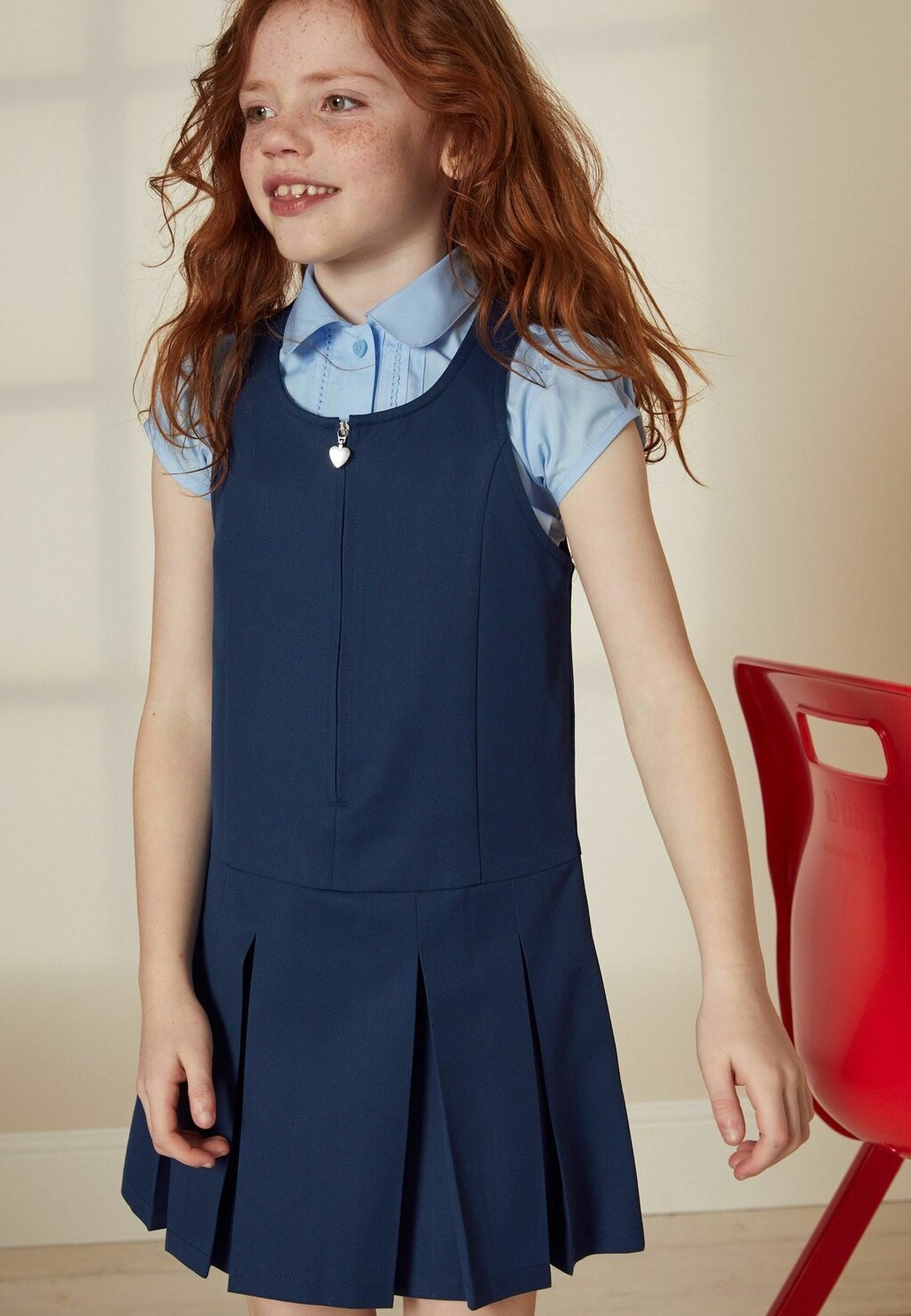 Летнее платье Zip Front Pinafore Next, цвет bright blue