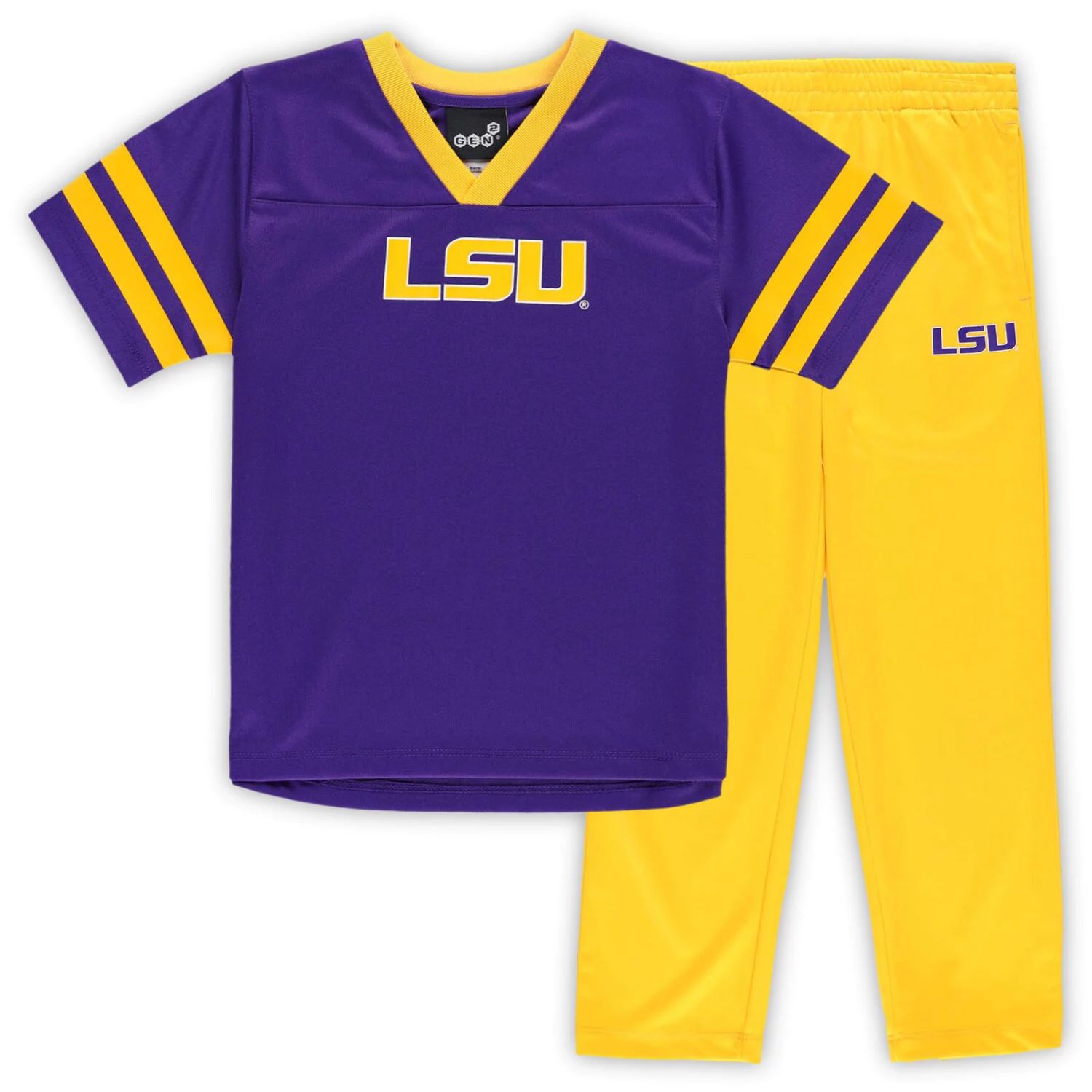Комплект из джерси и брюк для младенцев фиолетового/золотого цвета LSU Tigers Red Zone Outerstuff