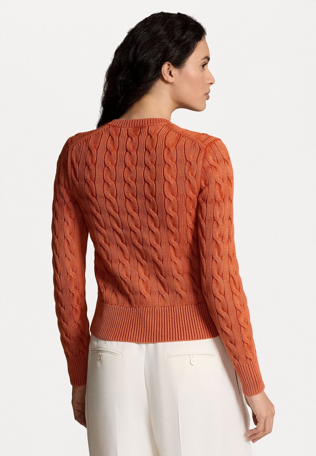 

Кардиган CABLE-KNIT COTTON CARDIGAN Ralph Lauren, оранжевый