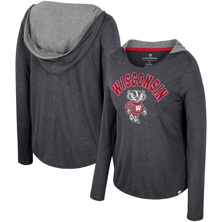 

Футболка с длинным рукавом Colosseum Wisconsin Badgers, черный