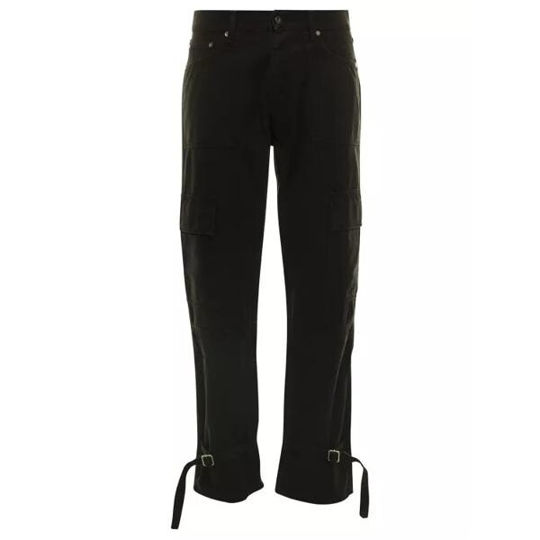 

Брюки cargo pants with adjustable buckles in cotto Off-White, черный