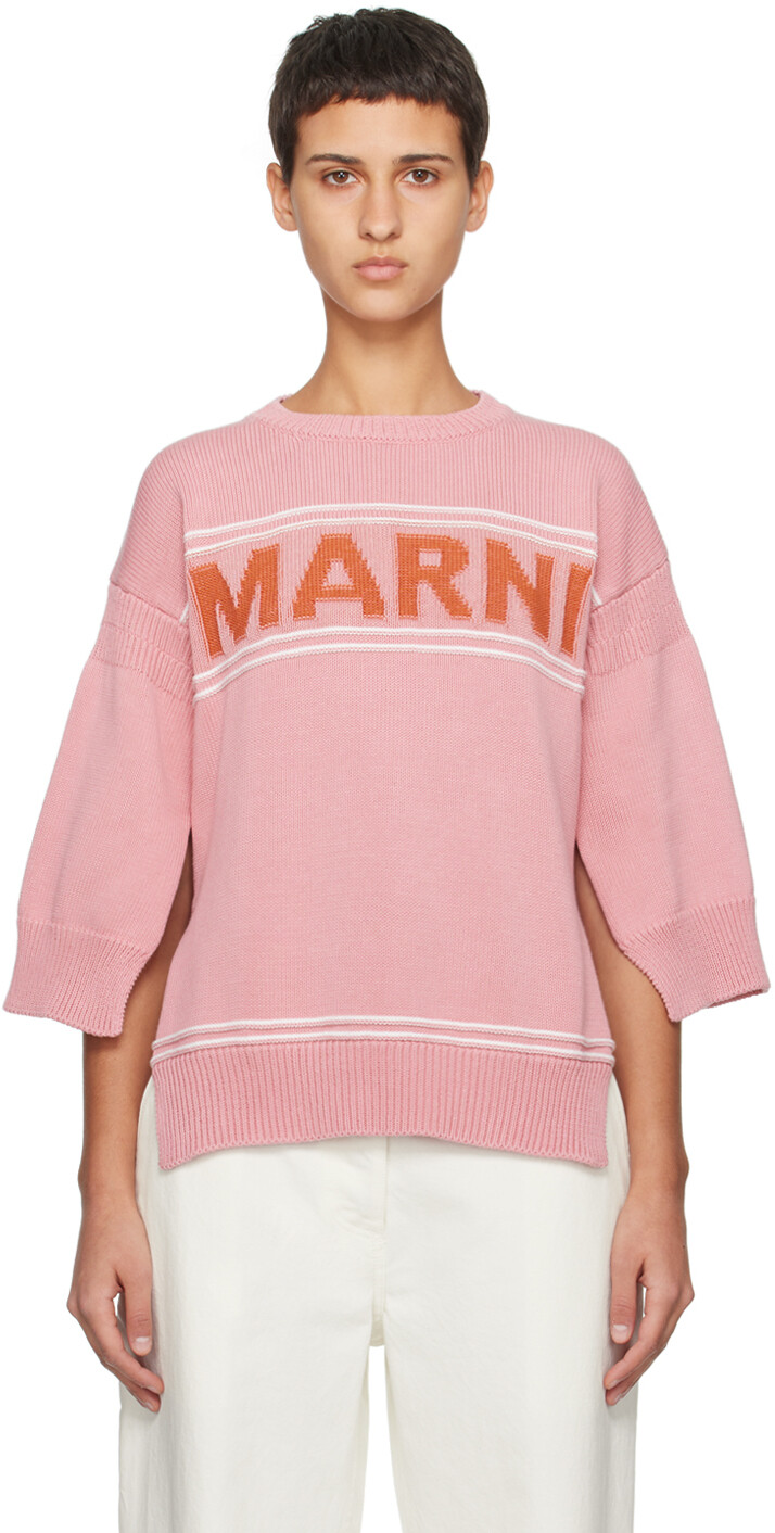 

Розовый свитер с вентиляцией Marni