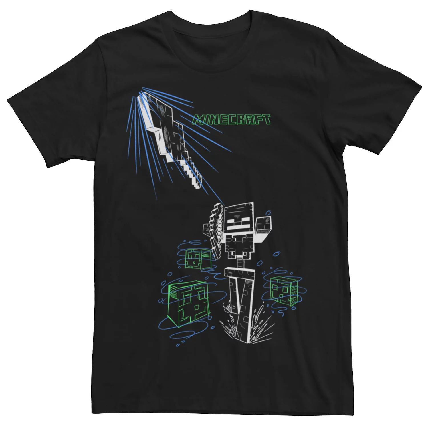 Мужская футболка Minecraft River Skeleton Arrow Shooting Licensed Character светильник minecraft skeleton icon