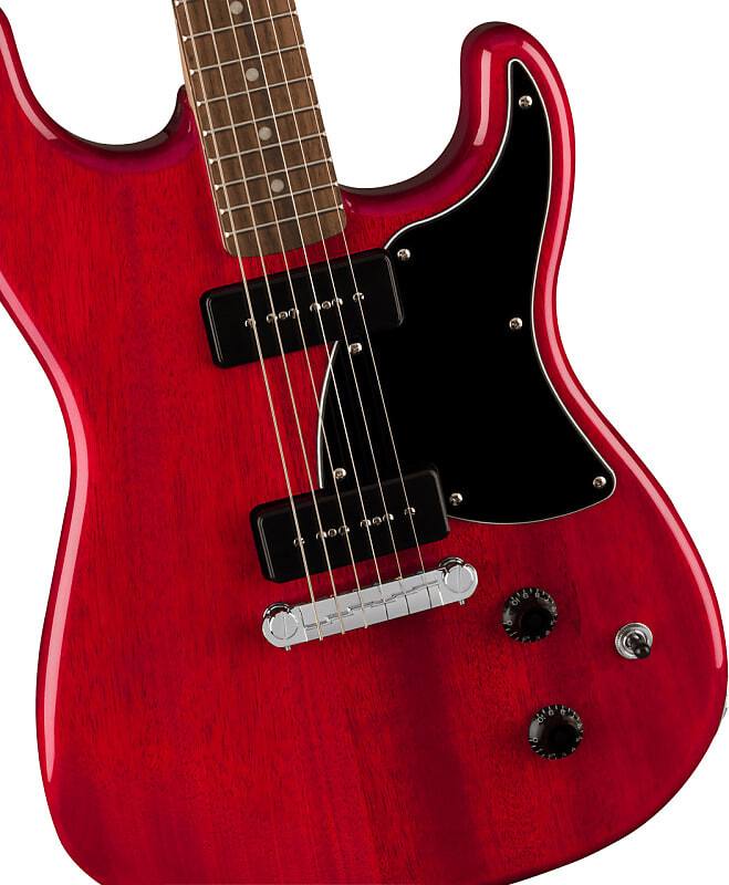 

Электрогитара Squier - Paranormal Strat-O-Sonic - Electric Guitar - Laurel Fingerboard - Black Pickguard - Crimson Red Transparent