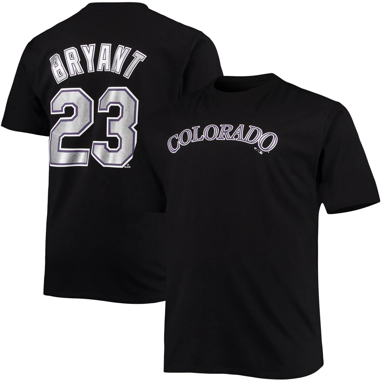Мужская футболка Kris Bryant Black Colorado Rockies Big & Tall с именем и номером мужская футболка kris bryant purple colorado rockies с именем и номером игрока nike фиолетовый
