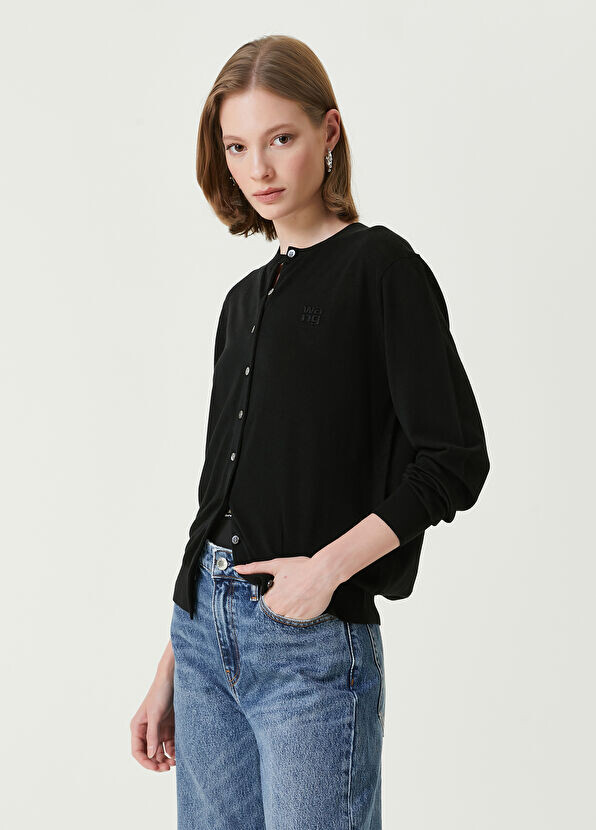

Шерстяной кардиган с логотипом T By Alexander Wang, черный