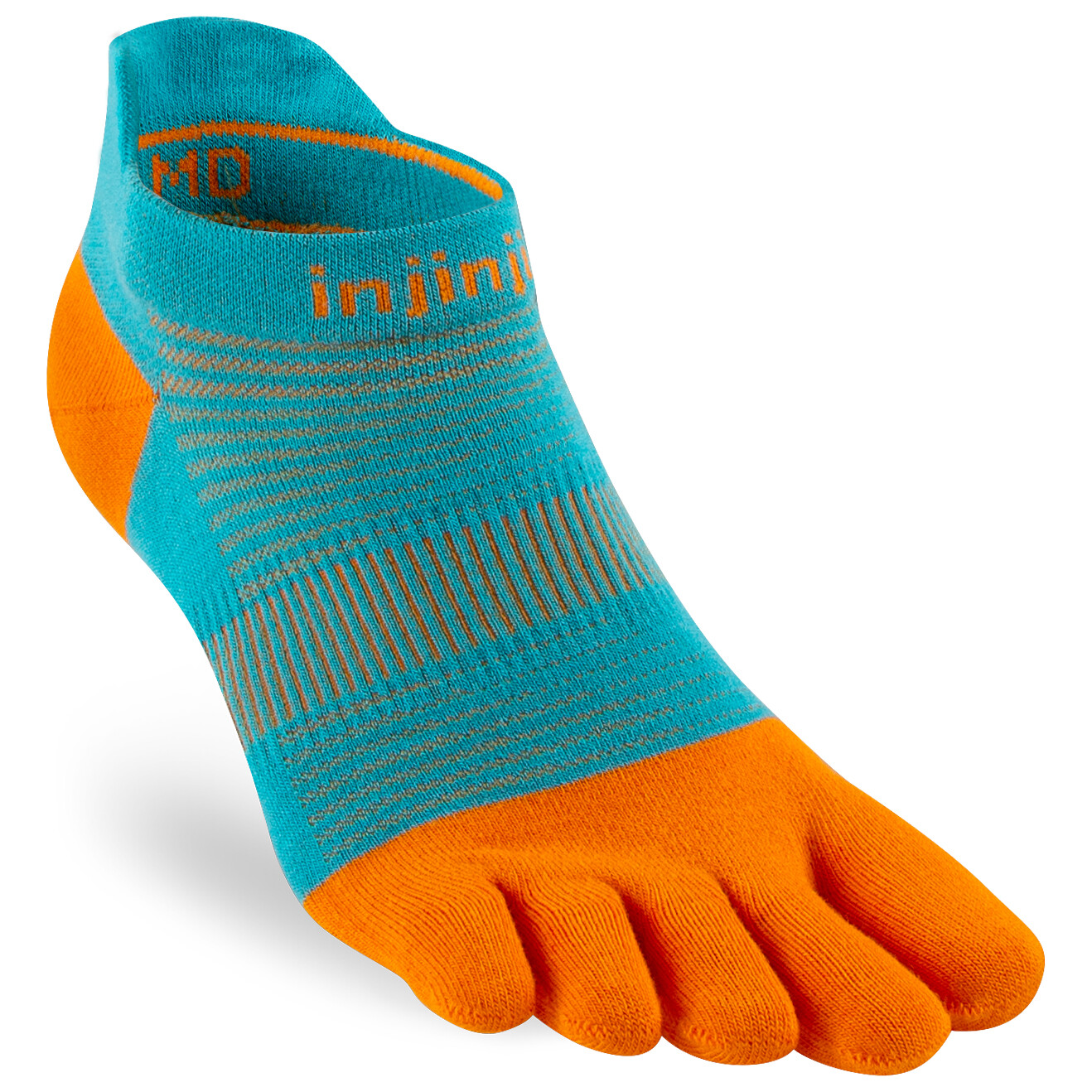

Носки для бега Injinji Run Lightweight No-Show, цвет Tangelo