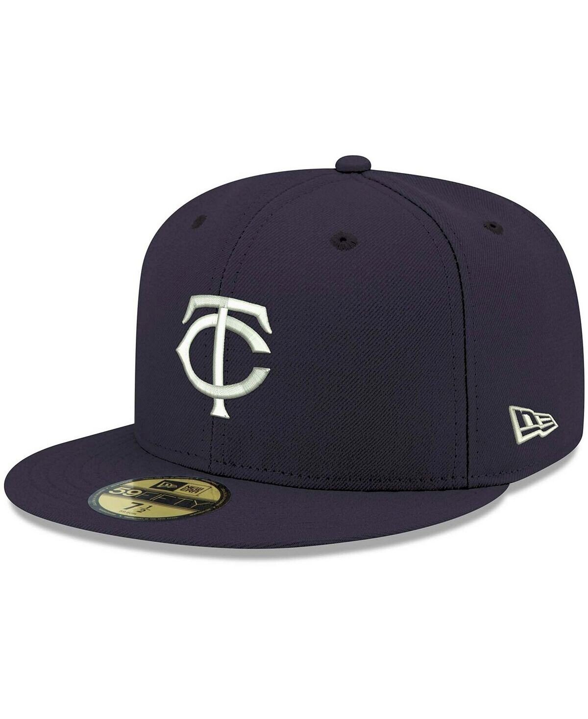 

Мужская темно-синяя приталенная шляпа Minnesota Twins Logo белая 59FIFTY New Era