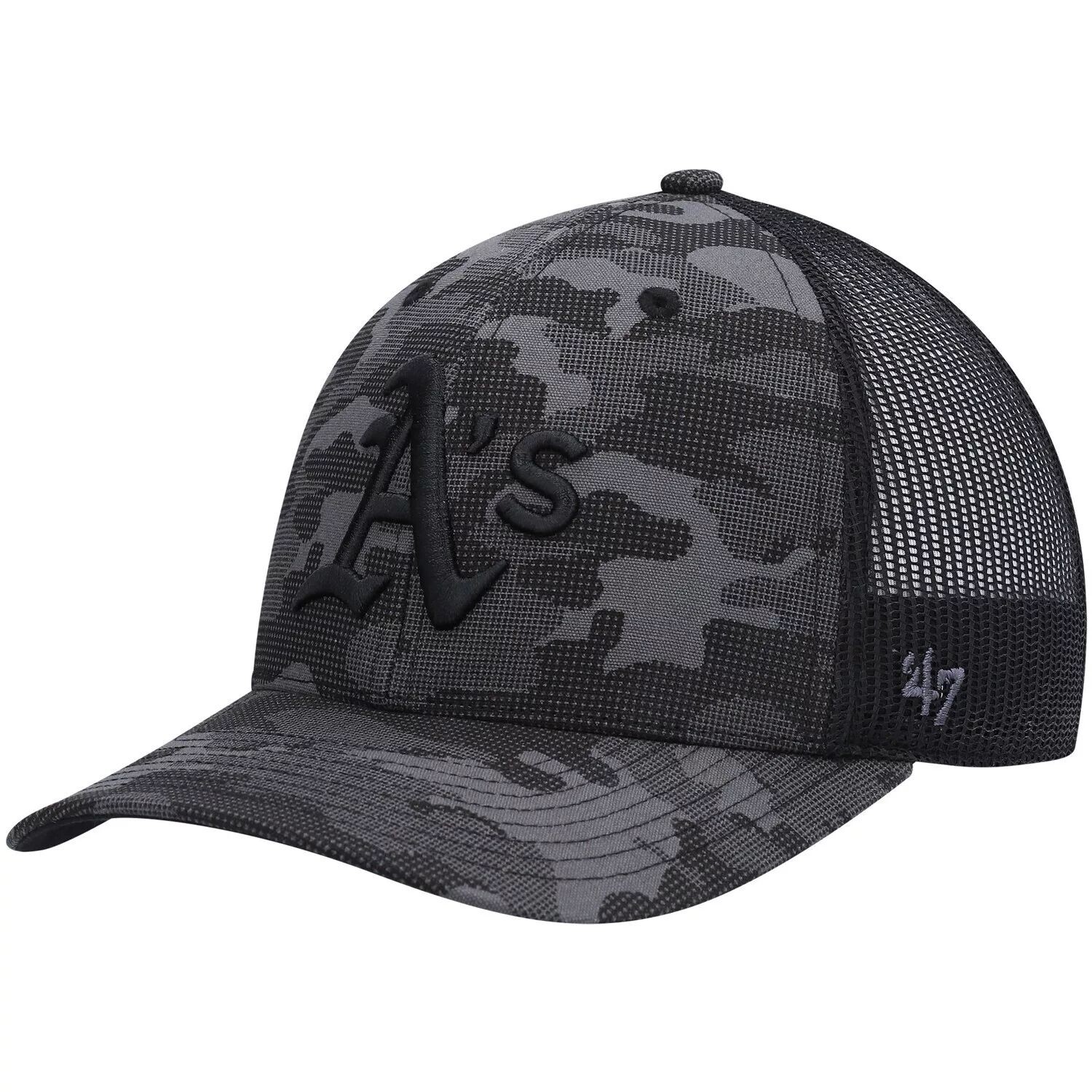 

Мужская кепка в тон '47 с камуфляжем/серым цветом Oakland Athletics Snapback Trucker