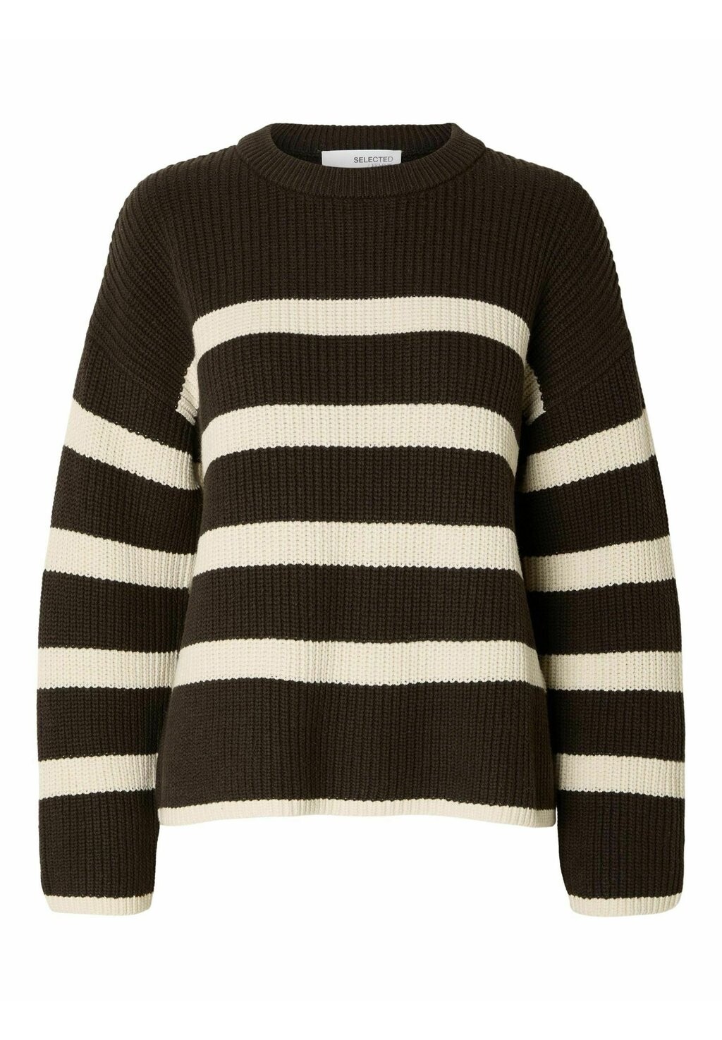 

Свитшот Selected Femme BLOOMIE LS O-NECK NOOS, цвет java