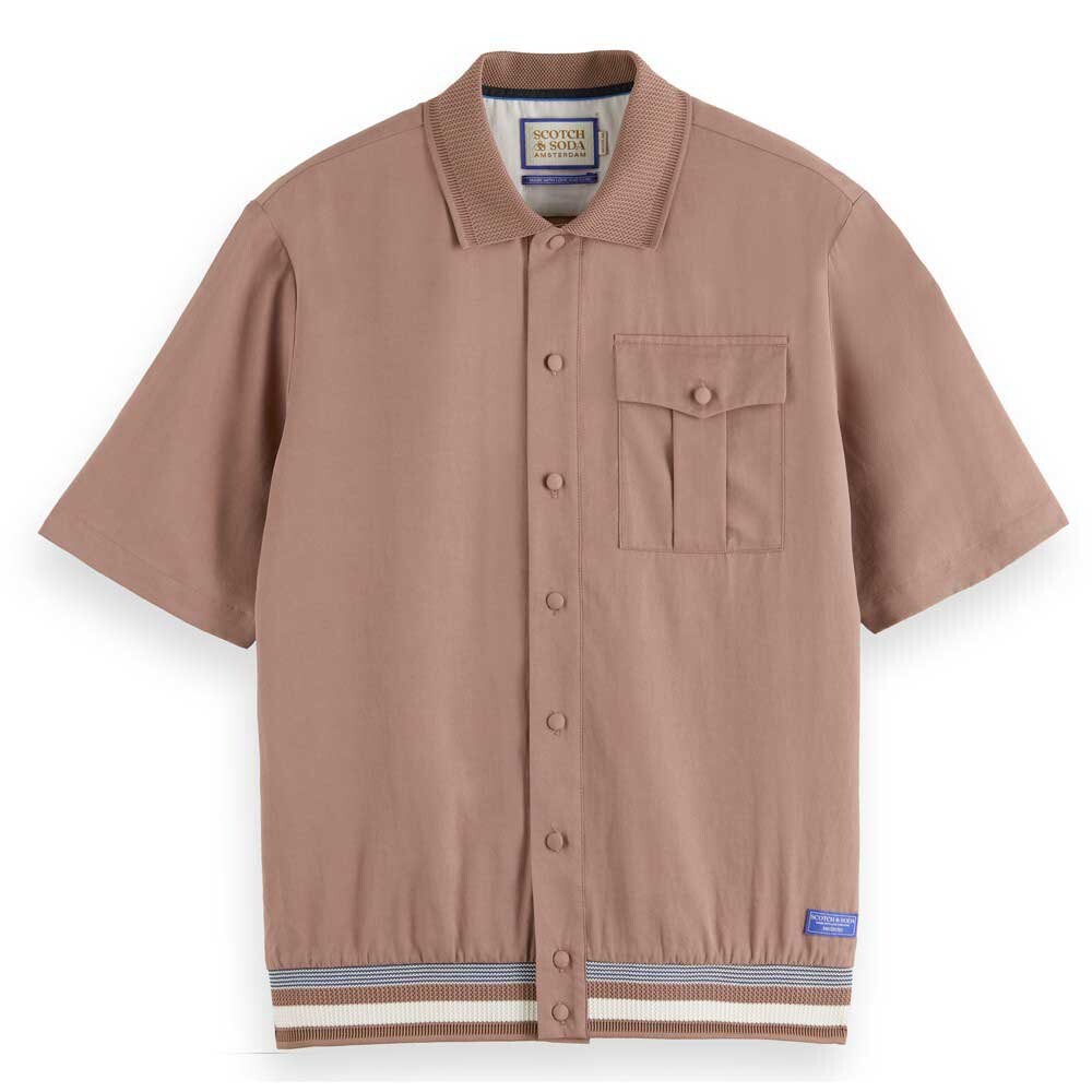 

Рубашка с коротким рукавом Scotch & Soda Tencel, бежевый