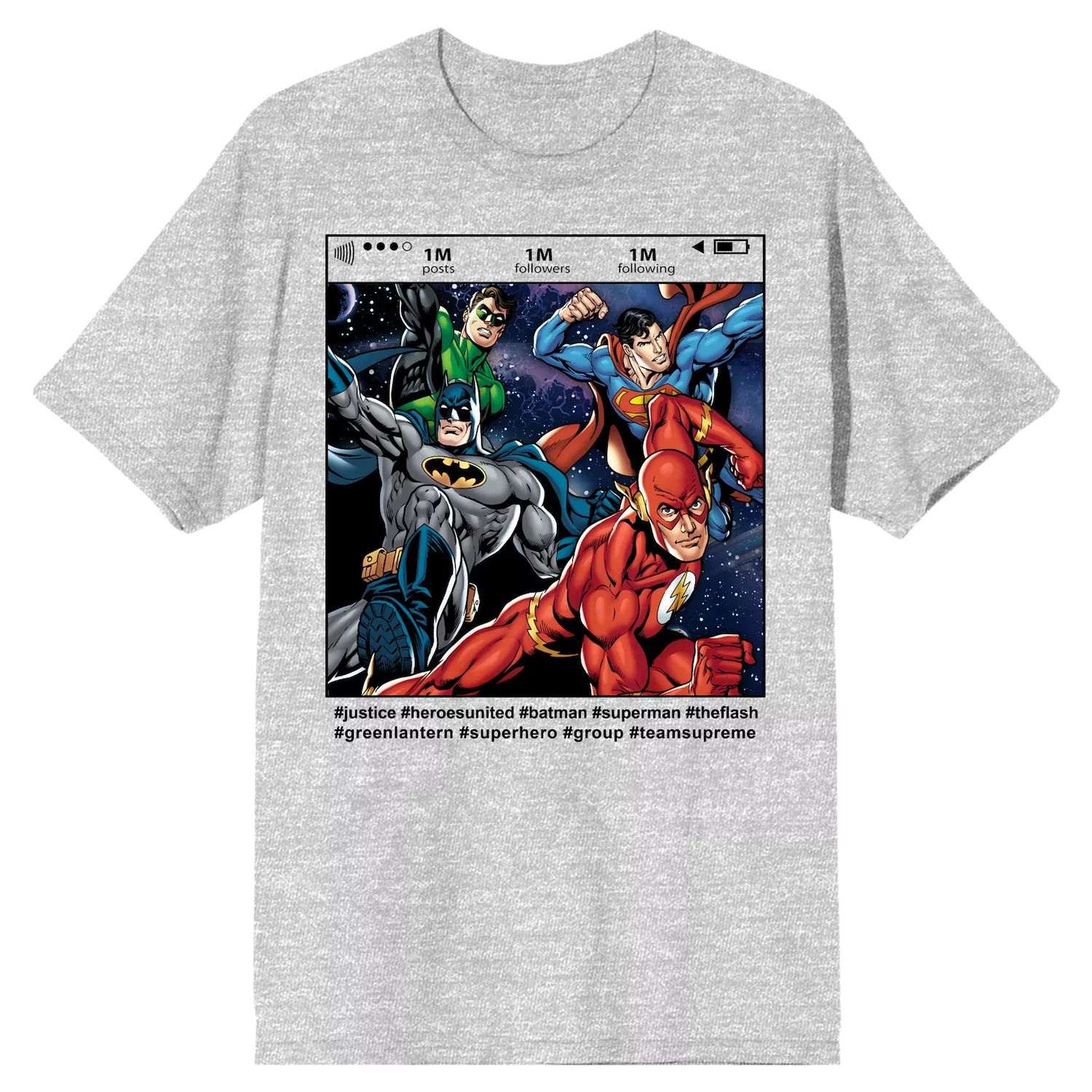 Мужская футболка DC Comics JL Justice League Licensed Character
