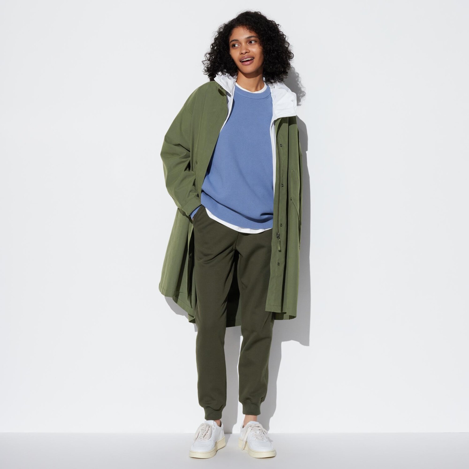 

Спортивные брюки-боа HEATTECH (стандартная длина 68-70см) UNIQLO, темно-зеленый