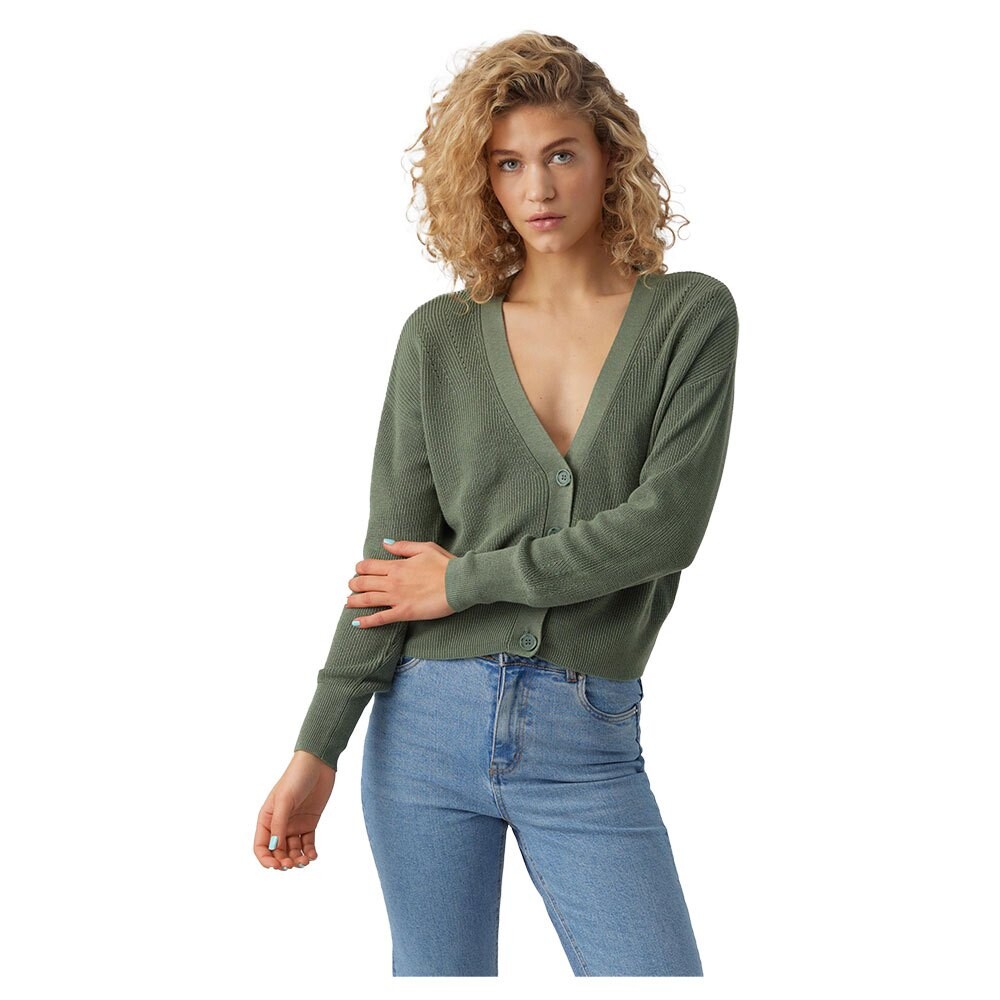 

Свитер Vero Moda Newlexsun Short V Neck, зеленый