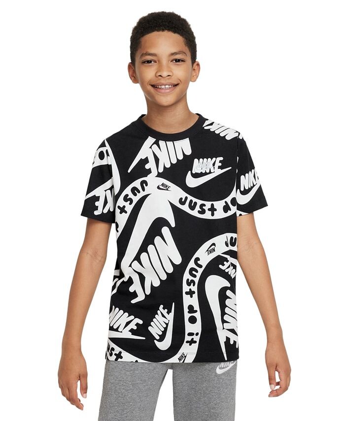 

Спортивная футболка свободного кроя с логотипом Big Kids Nike, мультиколор