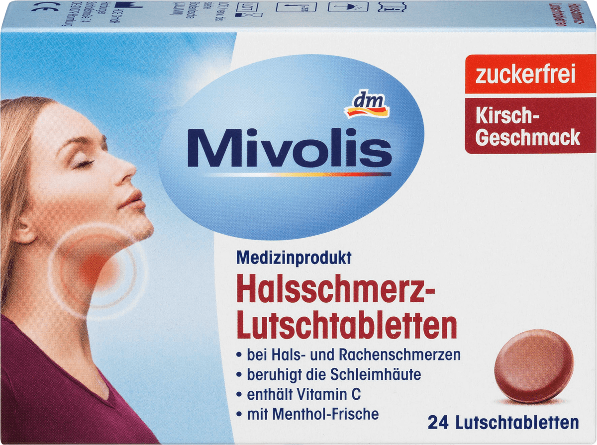 Таблетки от боли в горле 24 шт. Mivolis