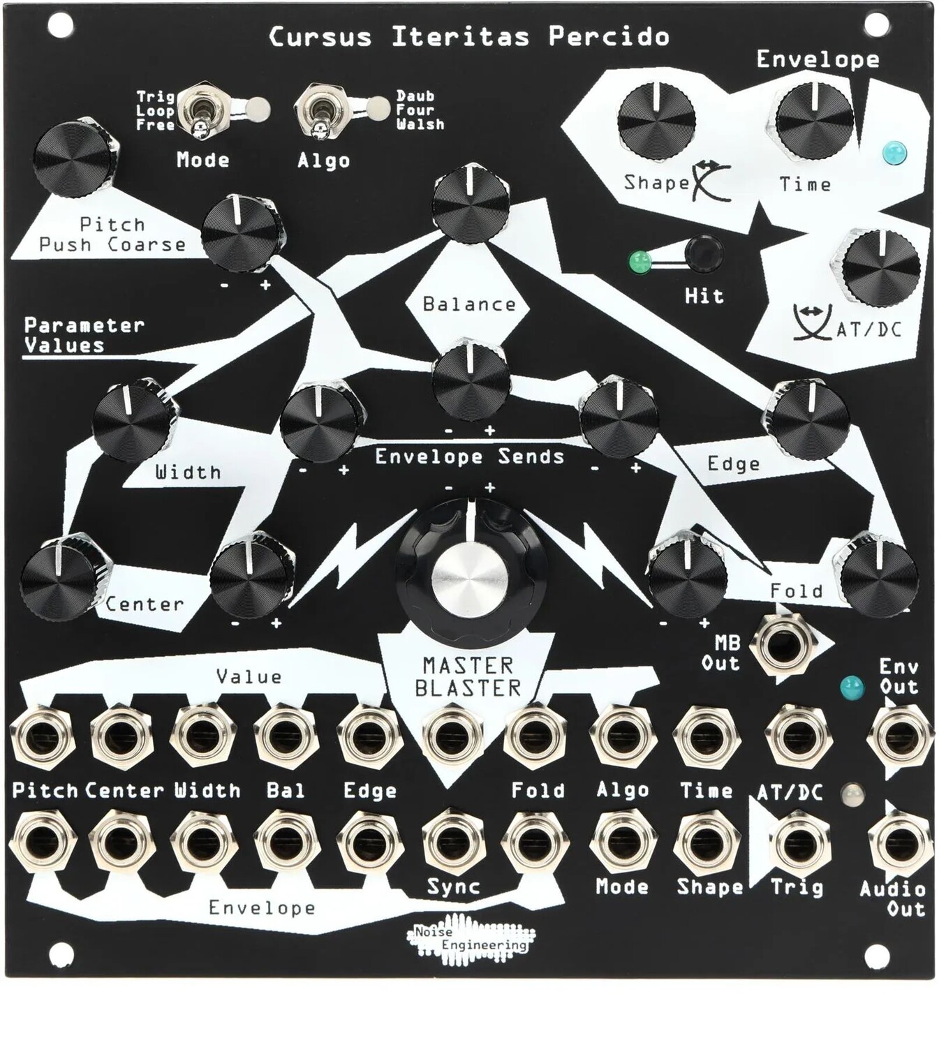 

Шумотехника Cursus Iteritas Percido Wavetable Oscillator и модуль Eurorack Performance Envelope — черный