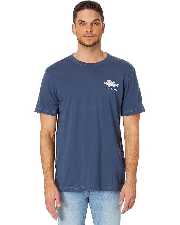 

Футболка Life is Good Diversified Freshwater Catches Short Sleeve Crusher-Lite Tee, цвет Darkest Blue