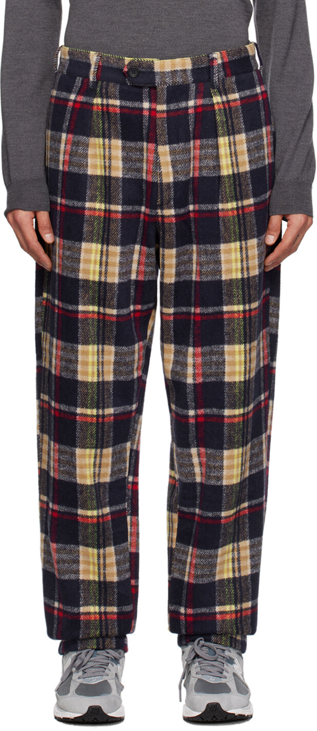 

Темно-синие и красные брюки Carlyle Engineered Garments, Красный
