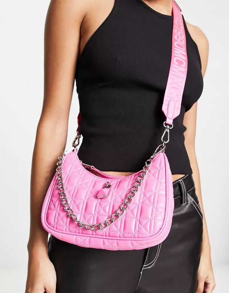 

Розовая стеганая сумка через плечо Steve Madden Bvital-G