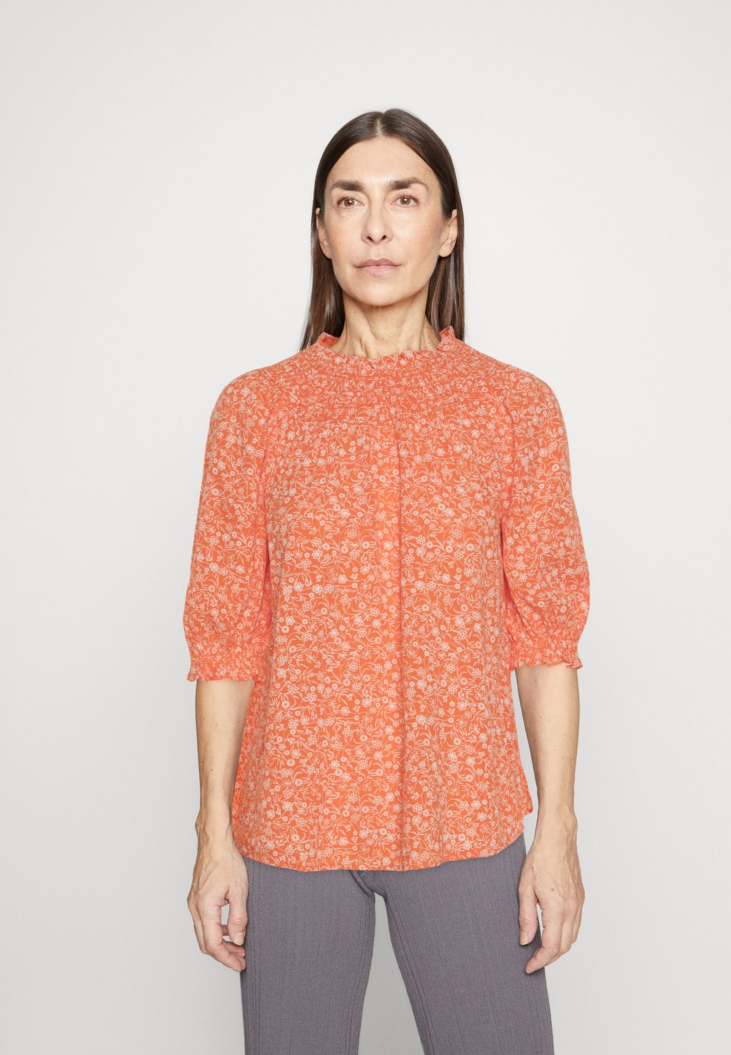 Блузка Marks & Spencer, оранжевый/мультиколор