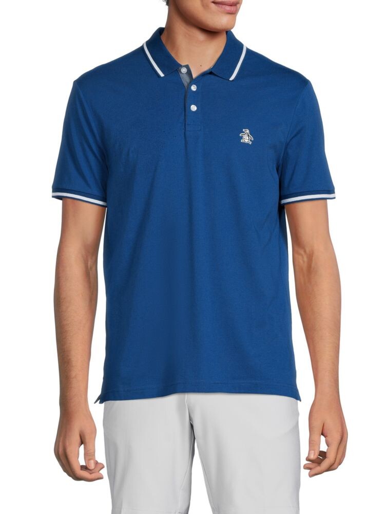 

Поло с логотипом Original Penguin, синий