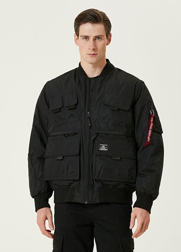 

Черный бомбер Alpha Industries