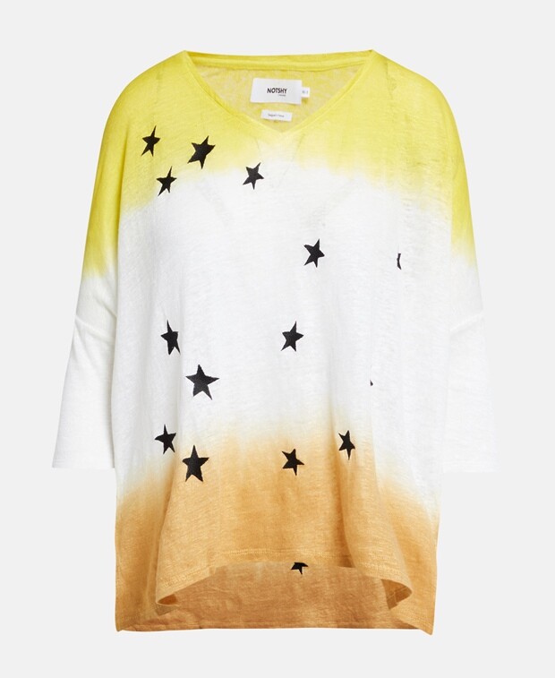 

Льняная трикотажная рубашка Notshy Cashmere, желтый