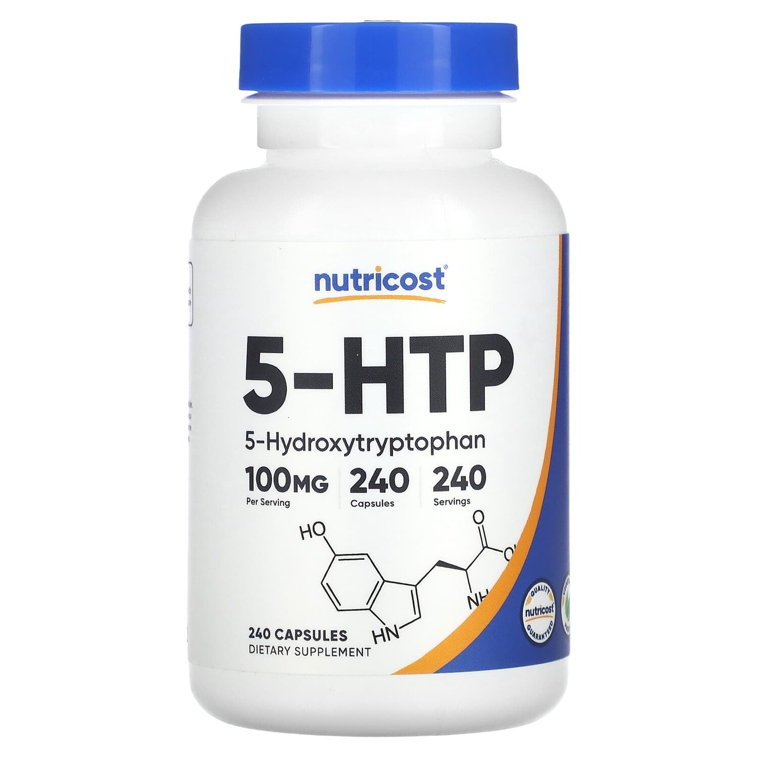 

5-HTP, 100 мг, 240 капсул, Nutricost