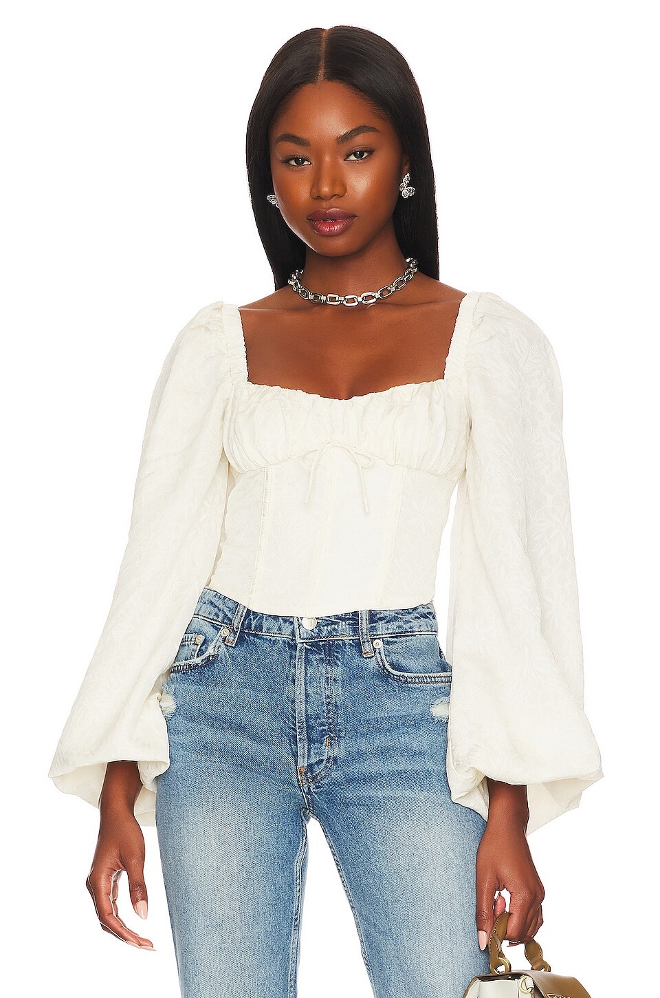 

Топ For Love & Lemons Janet, слоновая кость