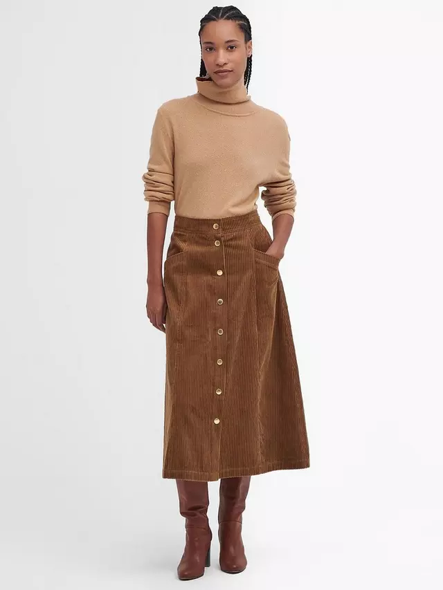 

Юбка Barbour Samara Cord Midi, коричневый
