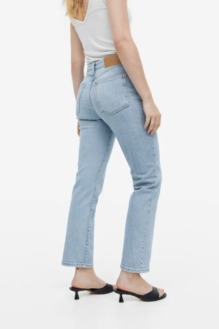 

Джинсы с ультравысокой лодыжкой H&M, синий