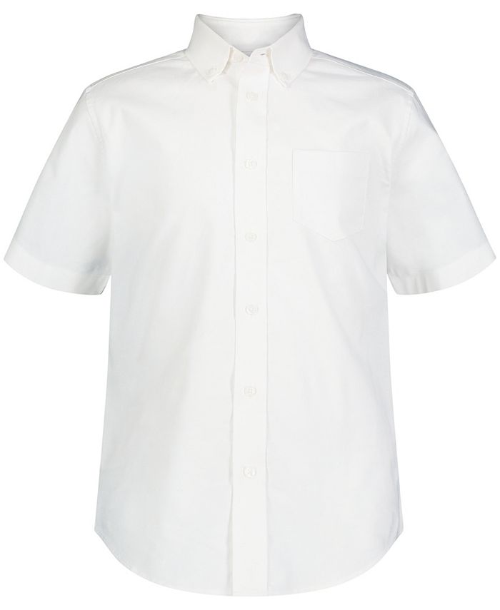 цена Униформа для маленьких мальчиков, синяя оксфордская рубашка стрейч Nautica, белый