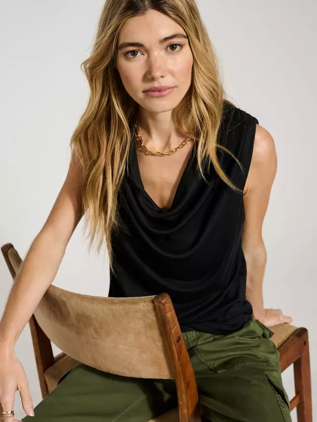 

Топ Baukjen Baukjen Denise Cowl Neck, цвет caviar black