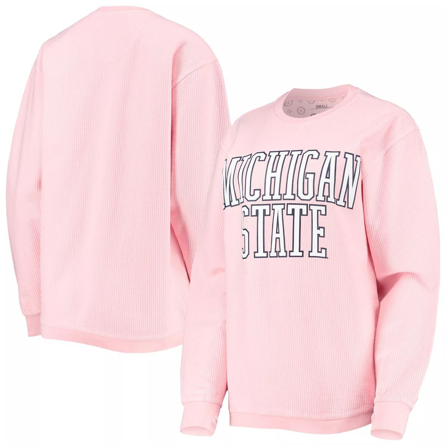 

Женский вельветовый пуловер с капюшоном для прессы, розовый, Michigan State Spartans Southlawn Resort