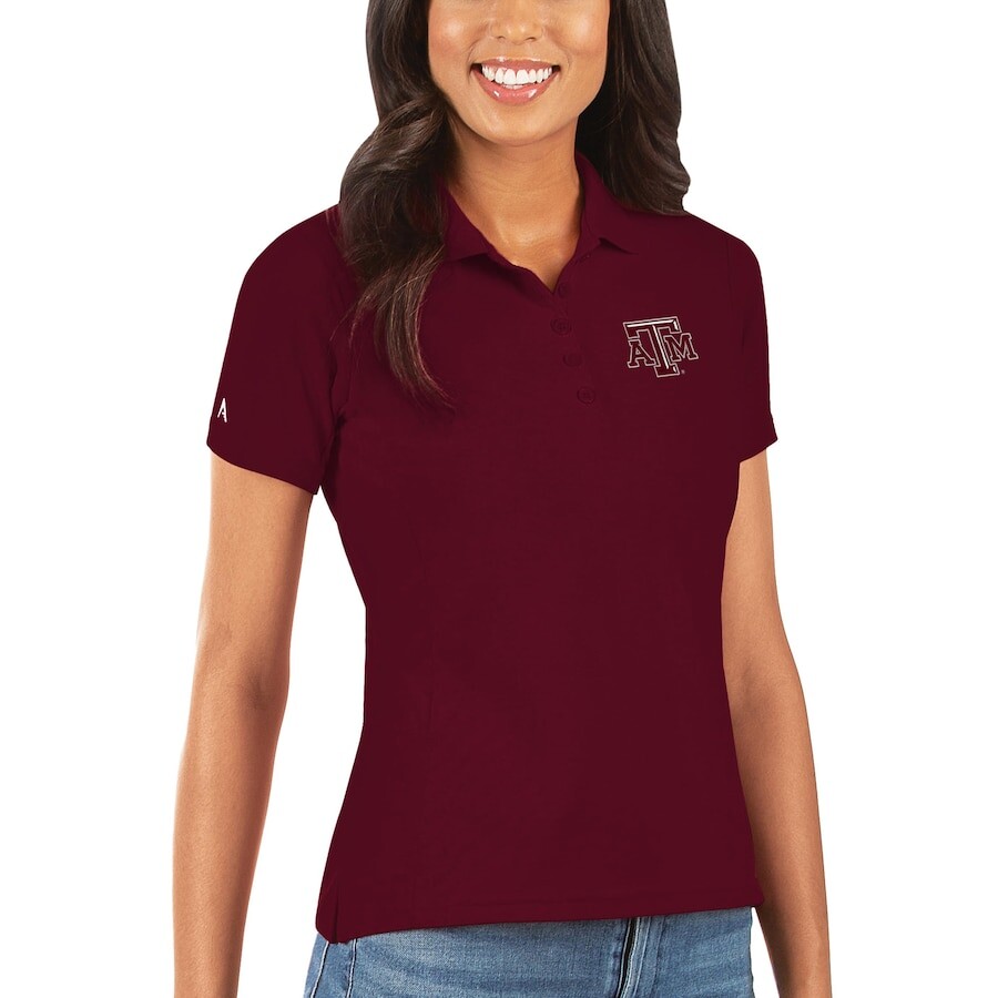 

Поло с коротким рукавом Antigua Texas A And M Aggies, бордовый