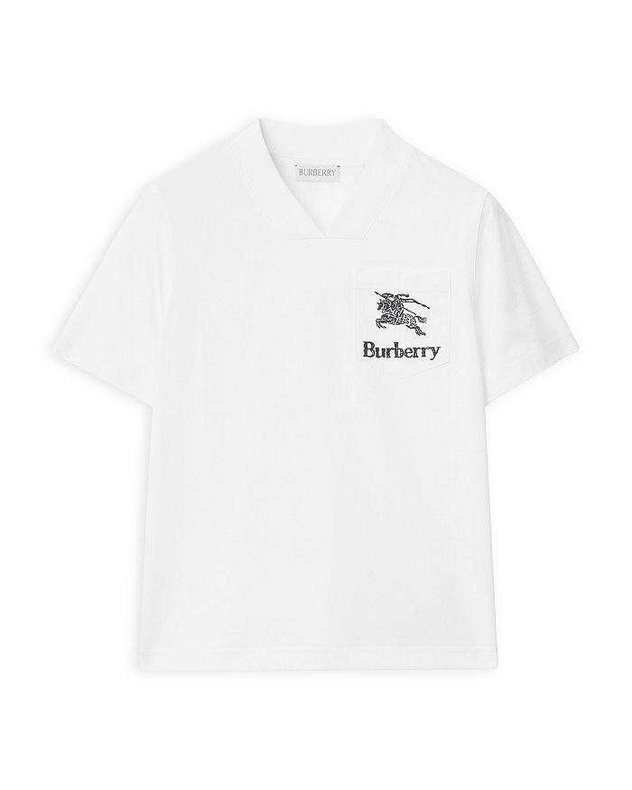 

Футболка Galan с карманом и рисунком Burberry для мальчиков — Little Kid, Big Kid, белый