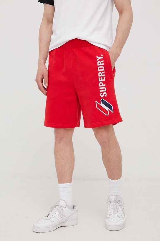 

Хлопковые шорты Superdry, красный
