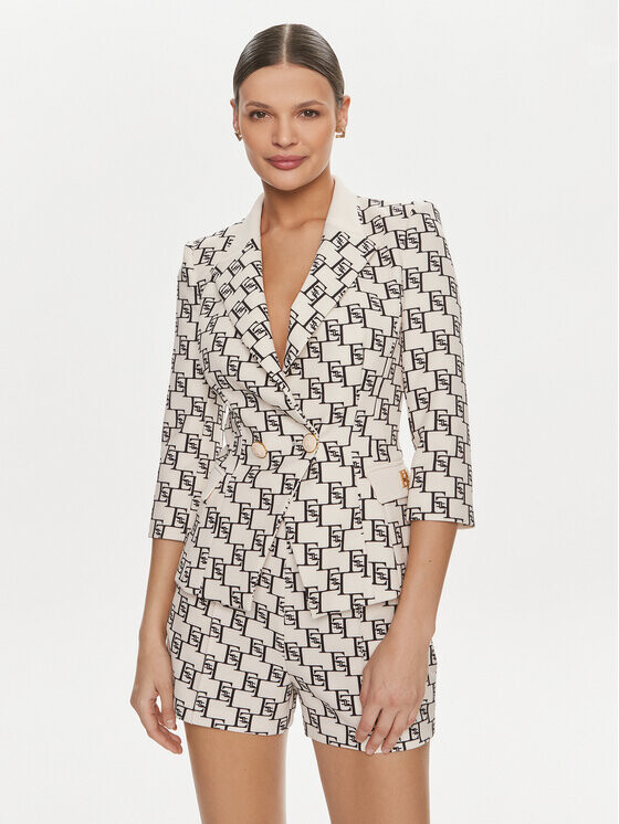 

Куртка стандартного кроя Elisabetta Franchi, экрю
