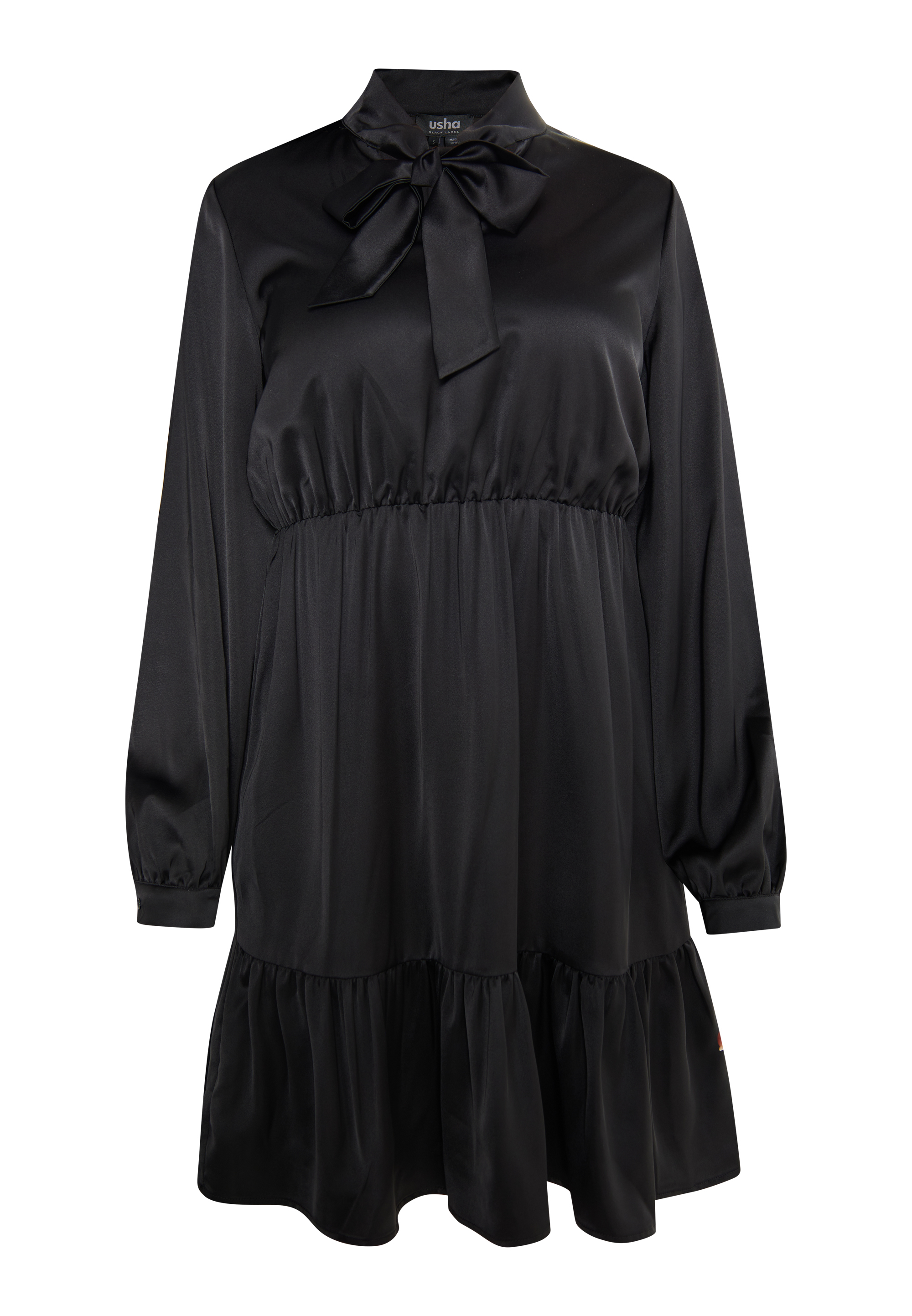 Платье usha BLACK LABEL Midi Mit Volant, черный