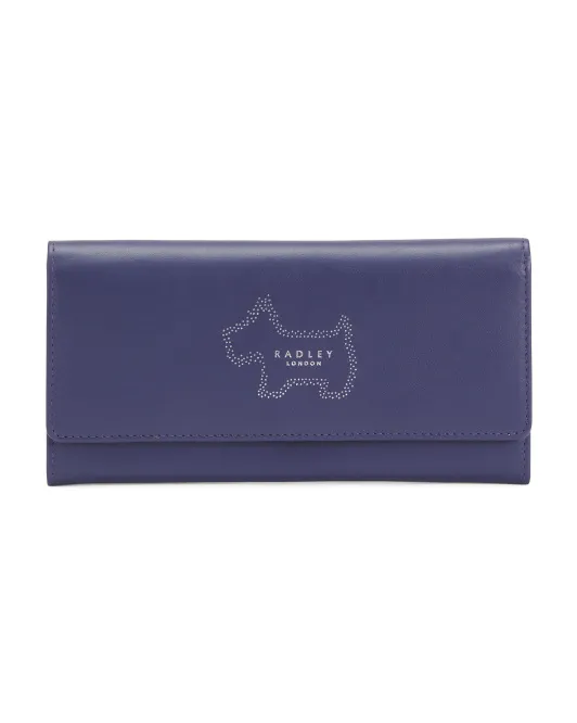 

Кожаный большой складной кошелек Mini Dot Dog для утреннего отдыха Radley London, цвет Lazuli