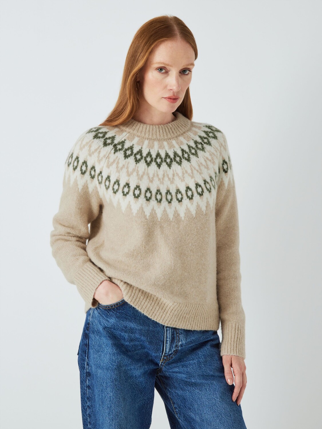

Джемпер Fair Isle John Lewis, естественный