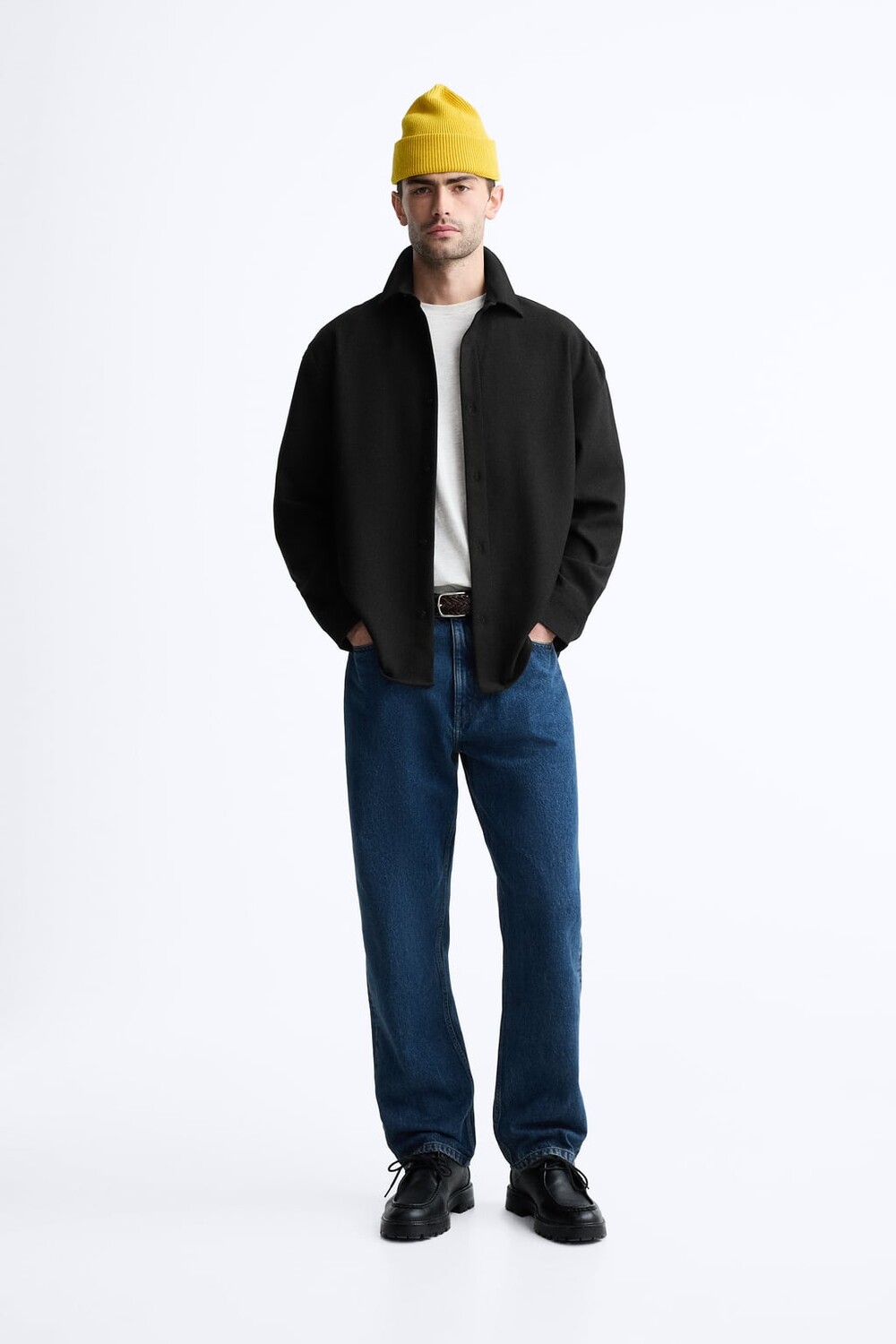 

Легкая фланелевая рубашка ZARA, черный