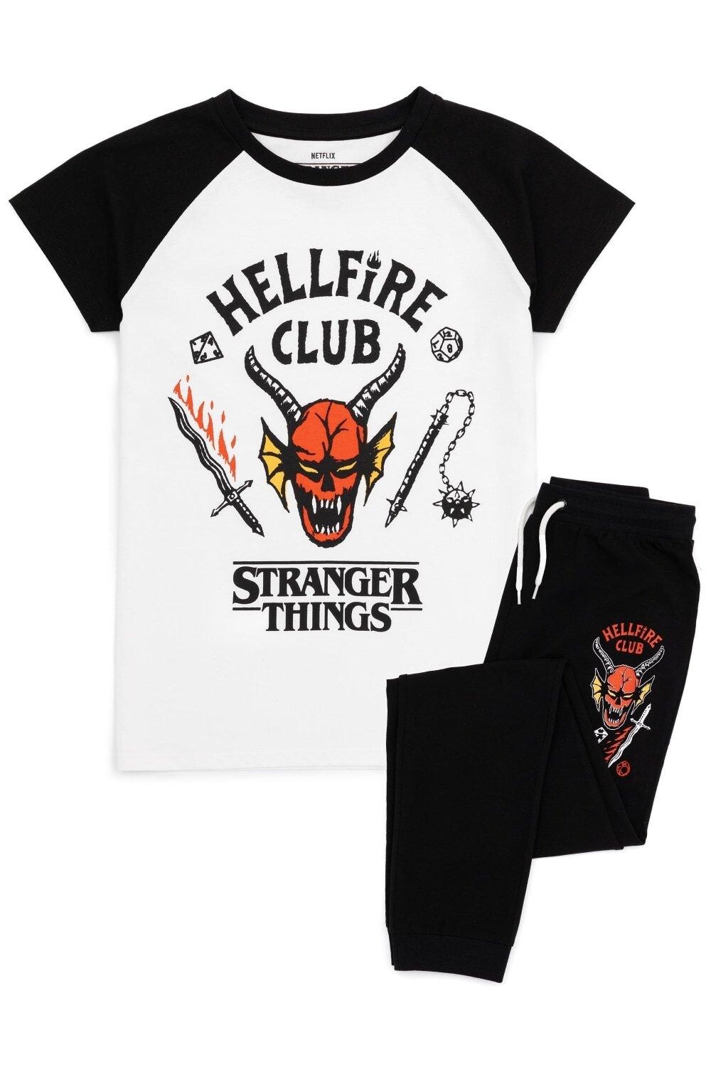 

Пижамный комплект Hellfire Club Stranger Things, черный