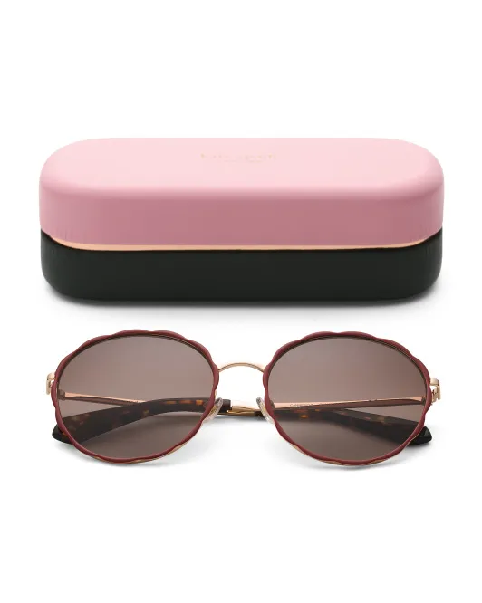 

Круглые металлические солнцезащитные очки 57 мм Kate Spade, цвет Multi