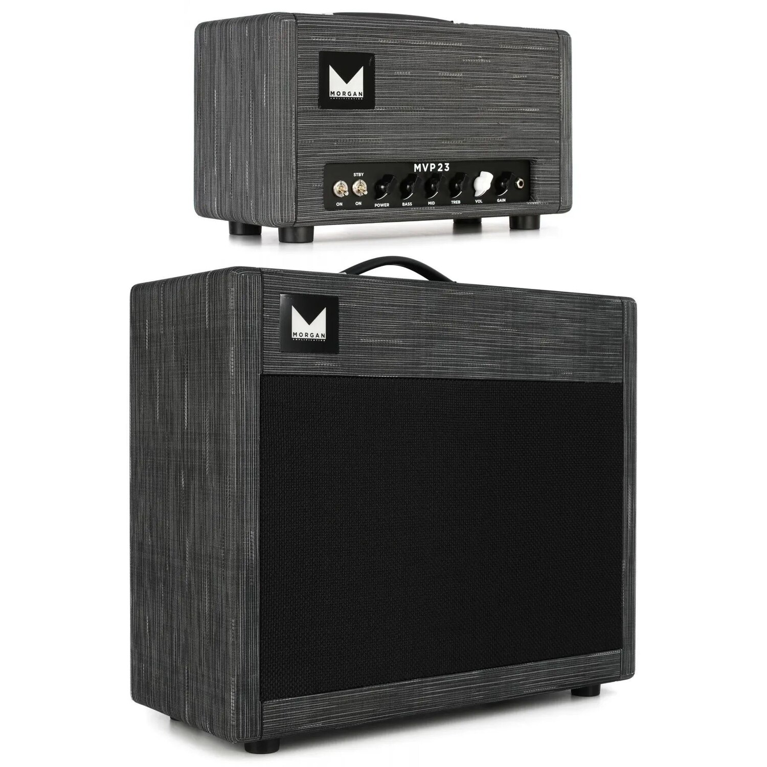 

Morgan Amps MVP23, 23 Вт, ламповая головка с ручным подключением и кабинетом 1x12, 75 Вт, Twilight