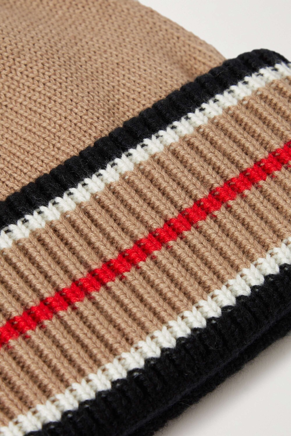 

BURBERRY Двусторонняя полосатая шапка из кашемира и хлопка, черный